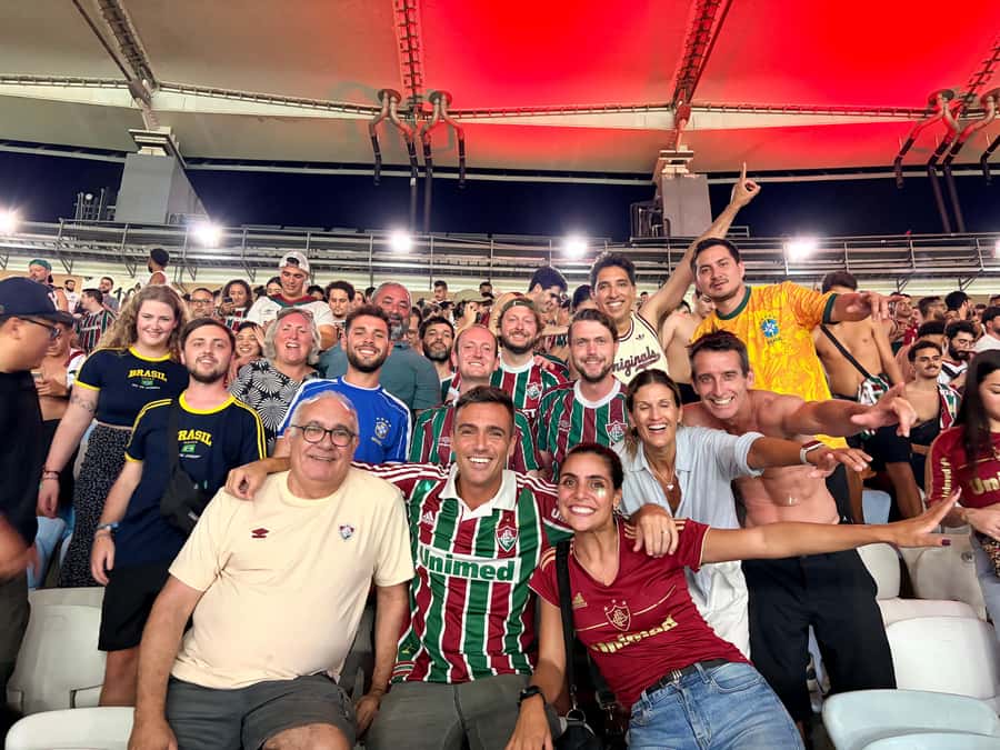 Fluminense Football Match at Maracanã with Local Hosts - Maria Carolina, Patrick, and the Family Welcome