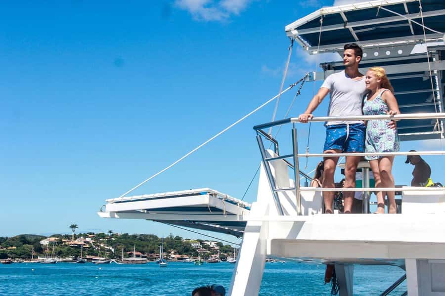 From Rio: Full Day in Búzios with Catamaran Tour and Lunch - The catamaran route from Caboclo Island to João Fernandes