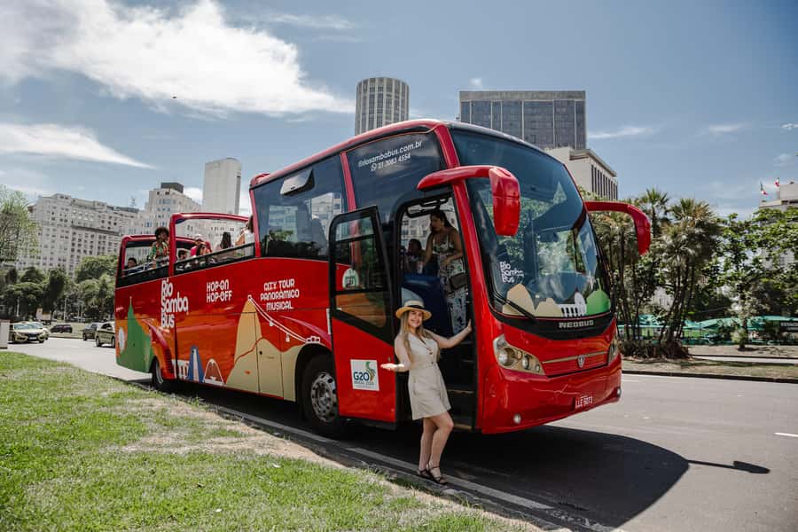 Hop-ON Hop-OFF Sightseeing Bus in Rio de Janeiro - Rio Samba Bus - South Zone stops add food and neighborhood flavor