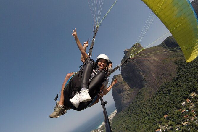 Paragliding in Rio de Janeiro - Taking off from Pedra Bonita
