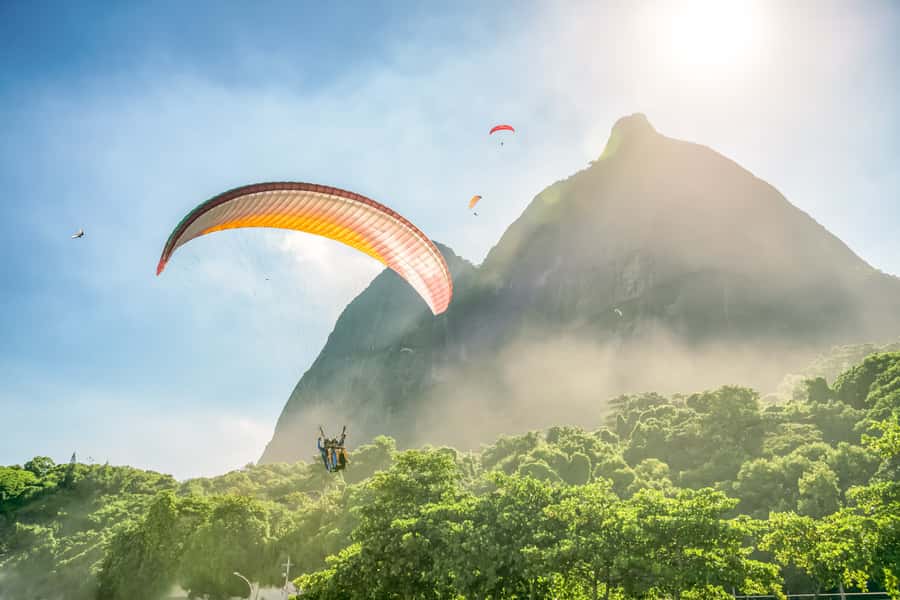 Rio de Janeiro: Paragliding Tandem Flight - Leaving Pedra Bonita and entering the open air