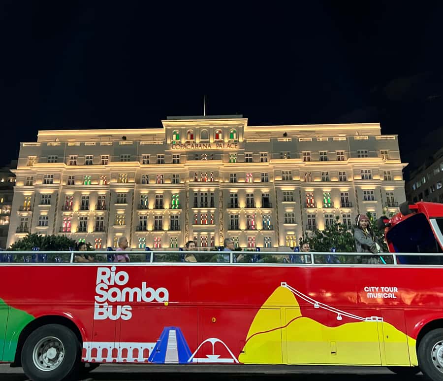 Skyline Night Tour Rio de Janeiro - Panoramic City Tour Rio Samba Bus - Starting in Copacabana at one of five pickup points